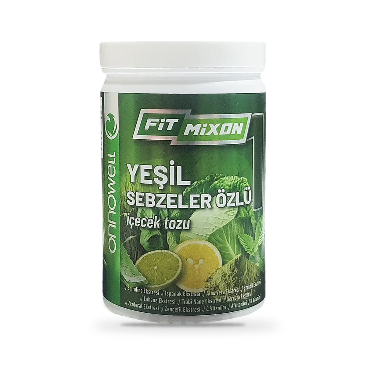 ONNOWELL Fitmixon 1 Green Blend – Yeşil Sebzeler İçecek Tozu, 180 g