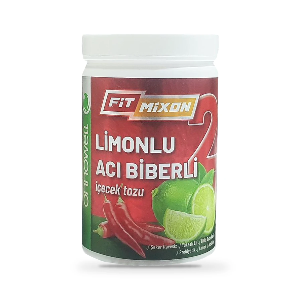 ONNOWELL Fitmixon 2 Red Edition – Limonlu Acı Biberli İçecek Tozu, 180 g